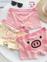 男性用 コットン製 抗菌 メッシュブリーフ【吸汗・快適・可愛い豚柄・ショートパンツ】