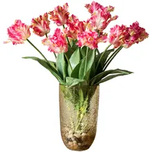 華やかなトルコマリーゴールドの造花アート【卓上装飾用・デザイン性高い】（セットアップ対応）