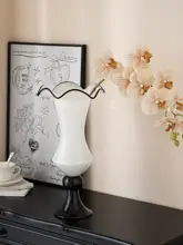 フランス風デザインのガラス花瓶【水耕栽培用・中世風・高級感】