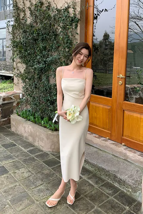 Lazy zoe シンプルデザインのフィットワンピース【無地・キャミソール・リラクシングスタイル】