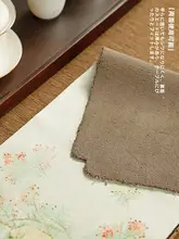 高級ダブルフェイス中華風ティークロス【防水・吸水・禅スタイル】