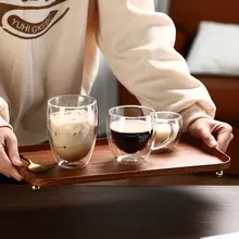 断熱二重ガラスカップ 家庭用 耐熱水カップ ハーブティーカップ 冷飲カップ 牛乳カップ ジュースカップ コーヒーカップ 高級デザイン