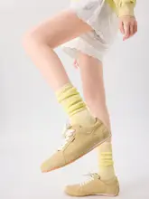 紫色バレエ風ロングソックス【極上の柔らかさ・薄手・女性用】