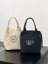 円形ドローストリング手提げバッグ【保温弁当用・学生・ビジネス向け】