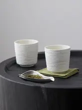 茶碗 一杯 お茶を楽しむ 陶器 白黒岩模様 功夫茶に最適
