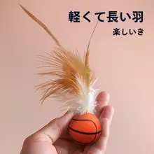 猫用運動ボール【フェザー付き・解消・エクササイズ用】