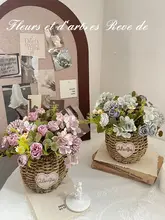 造花 バラ アメリカンカントリー風 インテリア 飾り花 撮影用小物 ピクニック スタジオセット オブジェ