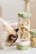 猫用フードストレージバケット【密閉食品保存・プッシュ式】