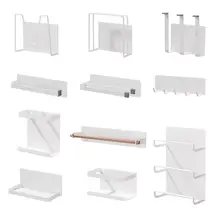 冷蔵庫サイド用 磁石付き壁掛け収納ボックス【キッチン用・ティッシュ・調味料ホルダー】