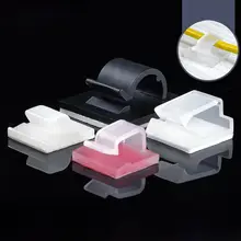 粘着式固定配線クリップ【プラスチック製・電線整理用・配線トレー用】