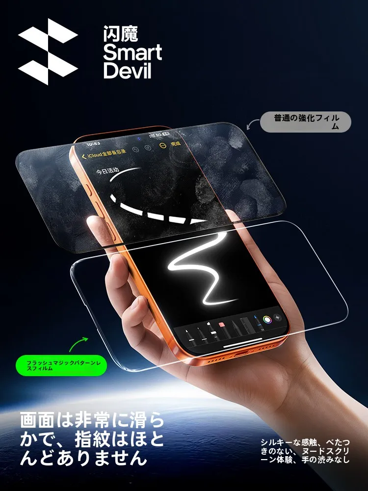 SmartDevil iPhone用 強化ガラスフィルム【全画面対応・黒縁なし・プロテクション】