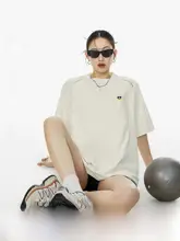 夏用 シンプルなデザインの女性用ショートスリーブTシャツ【速乾・フィット・運動用】