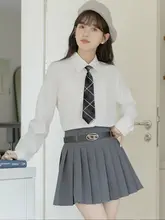 女子用白シャツ【JK制服・秋冬用・フリース裏地・長袖】