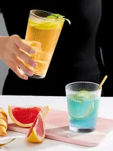 ガラスの水杯 家庭用 女性向け シンプル insスタイル ジュース 朝食 ミルク コーヒー