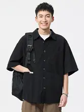 多ポケット工服風半袖Tシャツ【夏用・ゆったり・男女兼用】（セットアップ対応）