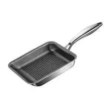 玉子焼き用フライパン【316ステンレス・四角形・厚底・ノンスティック】