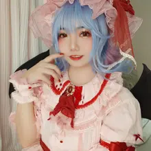 コスプレ用ウィッグ【ブルーの梨花巻・東方レミリア】