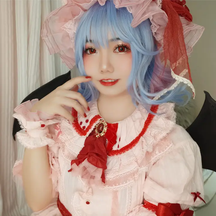 コスプレ用ウィッグ【ブルーの梨花巻・東方レミリア】