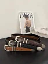 本革製 スリムベルト【ユニセックス・デザイン重視・デニムに最適】