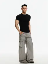 Tシャツ メンズ 半袖 薄手 高ストレッチ 正肩 スリムフィット 袖口リブ 筋肉強調 アメカジ ジム インナー 「DAYNY」