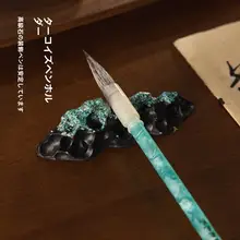 得力 墨青文房具セット【筆・砚台・重石付き・ギフトボックス入り】