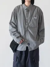 春秋用 ヴィンテージ風 ストライプ長袖シャツ【男女兼用・フィット・カジュアル】（セットアップ対応）