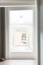 ハンドメイドの純綿ラベル【デコレーション用・豪華織りタグ・クマデザイン】