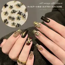 立体ソフトフラワーネイルデコレーション【レトロデザイン・五弁花・華やかな装飾】