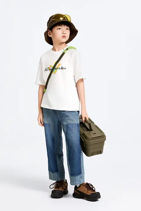 男女兼用 子供用半袖Tシャツ【コットン製・カジュアル・親子お揃い】