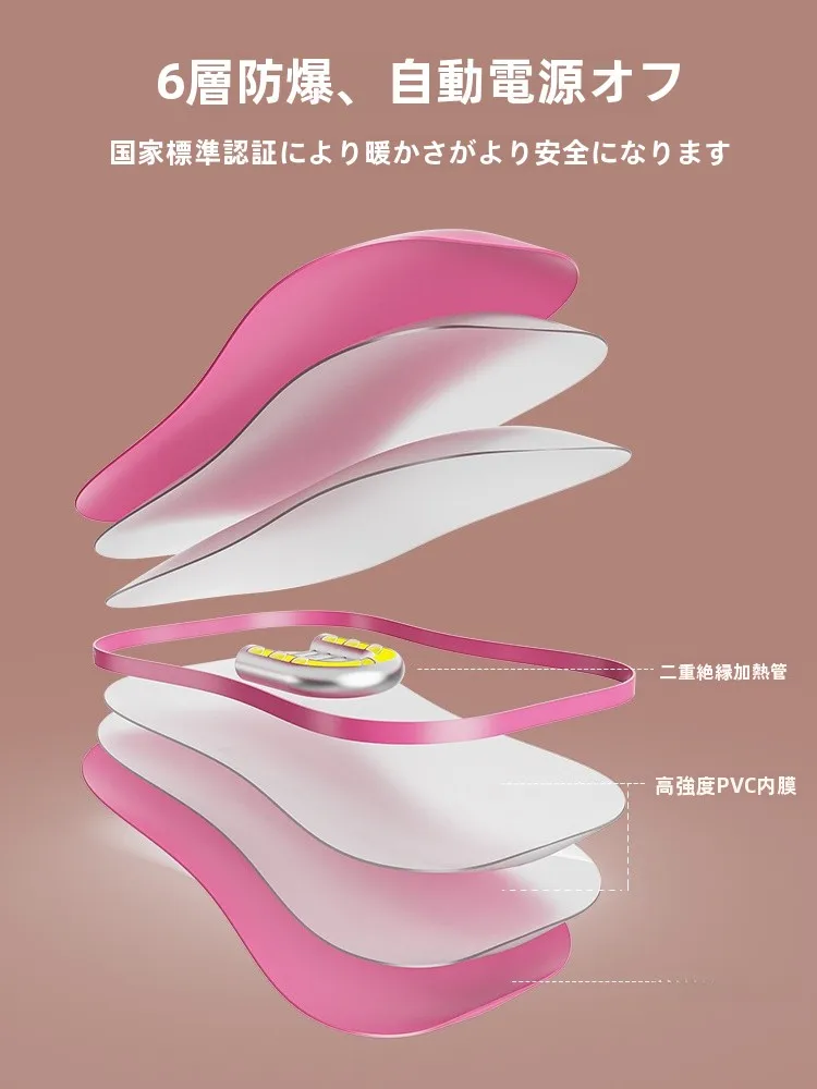 充電式電熱湯たんぽ：防爆6層構造と女性用設計による足元・手元の持続的暖房