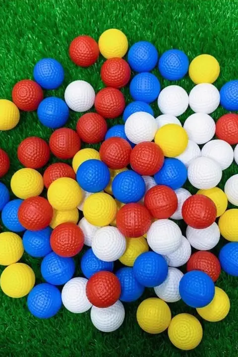 子供用ゴルフボール 空洞プラスチック製練習ボール【屋内・庭用・軽量】