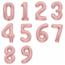32インチと40インチのローズゴールド数字バルーン【誕生日パーティー・屋外装飾・撮影用】