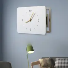 北欧風の電気メーター箱装飾画【時計付き・縦型・穴あけ不要・配電ボックスカバー】