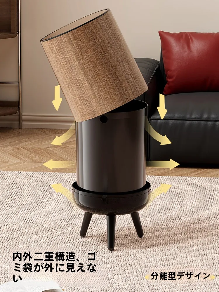 おしゃれなデザインの蓋付きゴミ箱：レトロスタイルで15Lの大容量を実現
