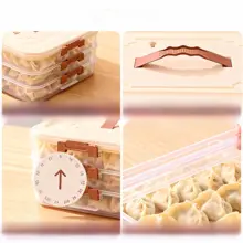 食品グレードの冷凍用餃子保存容器【冷凍＆整理用・キッチン収納】