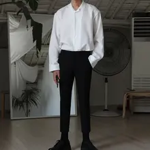 夏用 メンズデザインシャツ【白・コットン混・古巴（オープンカラー）・ドレープ感】
