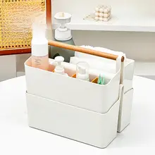 赤ちゃん用品収納ボックス【持ち運び便利・デスクトップ用・おむつ整理用・多機能仕切り付き】