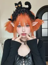 ラブリーショートウィッグ【ロリータ・ハロウィン・ゴシック・ストレートヘア】