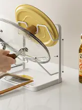 Lazy Corner 蓋立て まな板スタンド 卓上ラック 穴あけ不要 シンプル キッチン収納 蓋 まな板 フライ返し