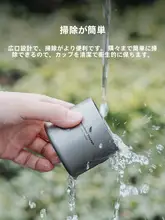 純チタン製 75ml ダブルウォール 保温コースター付き アウトドア用軽量携帯茶杯