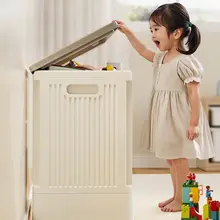 おもちゃ収納キャビネット【多段式・大容量・家庭用子供部屋・フリップカバー】
（セットアップ対応）