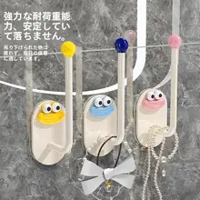 髪飾り収納ラック【粘着フック・プラスチック製・ヘアクリップやゴム紐用】
