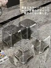 シンプル現代デザインの透明プラスチック製子供用チェア【滑り止め・厚手・家庭用・幼稚園用】