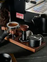 萌えクマ コーヒープレス付き コーヒーの粉圧縮器【北米産くるみ製・収納付き】（セットアップ対応）