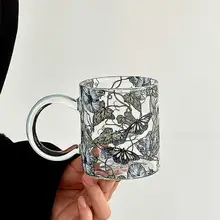 ガラス 水飲みカップ 高いデザイン コーヒーカップ ニッチなギフト 英国風 ヘンルーダ バタフライ