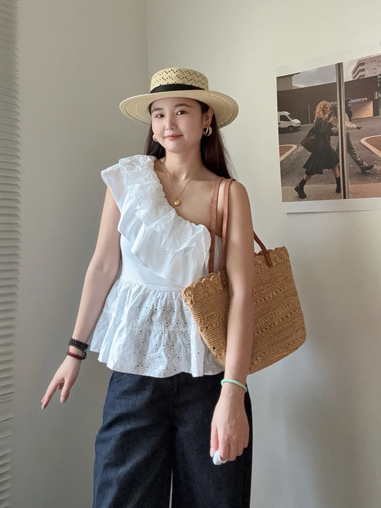 かぎ針編み バッグ 夏にぴったりのラフィア草ショルダーバッグ【南仏風・ビーチ用】