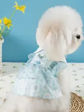 犬用プリンセススタイルワンピース【夏用・薄手・テディベア・ヨークシャー・小型犬用】