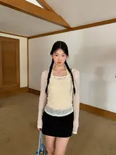 UVカットトップス レディース 長袖 オープンワーク ホワイト 着痩せ ストレートショルダー 夏