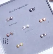 天然淡水パールの曜日ピアス【S925純銀針・ギフトボックス付き】（セットアップ対応）