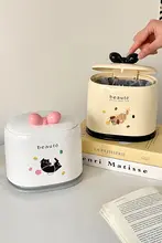 おしゃれなデスクトップゴミ箱【フタ付き・家庭用・オフィス・コンパクトサイズ】